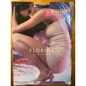 Wolford Florida Fishnet Black Tights Women's size Medium